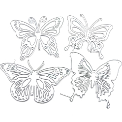 Butterfly Carbon Steel Cutting Dies Stencils, for DIY Scrapbooking, Photo Album, Decorative Embossing Paper Card, Butterfly, 100x130mm