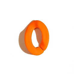orange Acrylic hand paint 23mm*17mm simple macaron seven-color chain opening buckle diy can be assembled chain