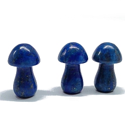 Lapis Lazuli Natural Lapis Lazuli Healing Mushroom Figurines, Reiki Energy Stone Display Decorations, 35mm
