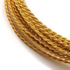 Goldenrod Aluminum Wire, Twisted Round, Goldenrod, 1.6mm, about 16.40 Feet(5m)/Roll