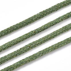 Olive Drab Cotton String Threads, Macrame Cord, Decorative String Threads, for DIY Crafts, Gift Wrapping and Jewelry Making, Olive Drab, 3mm, about 109.36 Yards(100m)/Roll.