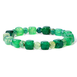 FD10679-19CM Natural Stone Beaded Bracelet for Men - Candy Color Agate Bracelet Jewelry