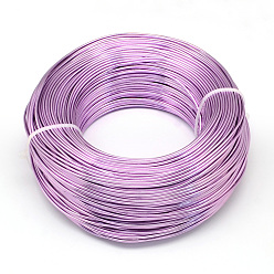 Medium Orchid Round Aluminum Wire, Flexible Craft Wire, for Beading Jewelry Doll Craft Making, Medium Orchid, 15 Gauge, 1.5mm, 100m/500g(328 Feet/500g)