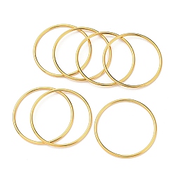 Real 18K Gold Plated 7Pcs Ion Plating(IP) 304 Stainless Steel Polishing Plain Bangles Kit, Real 18K Gold Plated, 1/8 inch(0.3cm), Inner Diameter: 2-3/8 inch(6cm)