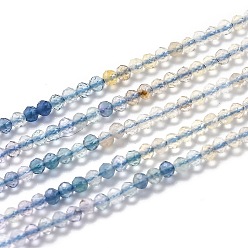 Fluorite Natural Fluorite Beads Strands, Gradient color, Faceted, Round, 2mm, Hole: 0.5mm, about 170pcs/strand, 15.35 inch(39cm)