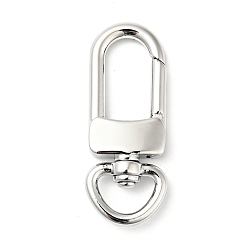 Stainless Steel Color 304 Stainless Steel Swivel Clasps, Swivel Snap Hook, Stainless Steel Color, 36x14x6mm, Hole: 8x7mm