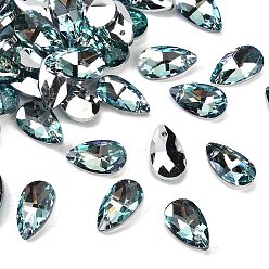 Темный Голубой Кулоны из граненого стекла, темные голубые, 16x9x5 мм, отверстие : 1 мм