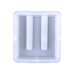 Rectangle Hydroponic Flower Holder Silicone Molds, Plant Propagation Station Resin Casting Molds, Planter Vase Molds, White, Rectangle, 138x150x34mm