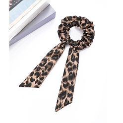 Кокосово-Коричневый Ткань ленты для волос, резинки для волос для женщин девочек, рисунок для леопарда, кокосового коричневый, 270x90 мм