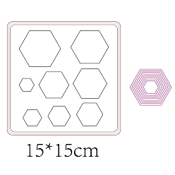 Шестиугольник Резка дерева, Со сталью, для diy scrapbooking / фотоальбом, декоративная тисняющая бумажная карточка, изготовление изделий из кожи, шестиугольник, 150x150x9 мм