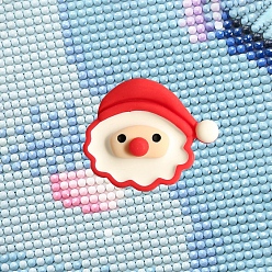 Santa Claus Christmas Diamond Painting Magnet Cover Holders, Silicone Locator, Positioning Tools, Santa Claus Pattern, Packing Size: 35x35x18mm