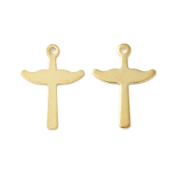 Золотой 201 подвески из нержавеющей стали, крестик, золотые, 17.5x12.5x0.5 мм, отверстие : 1.2 мм