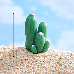 Зеленый Мини-модель кактуса из смолы, аксессуары для кукольного домика с микро-ландшафтом, притворяясь опорными украшениями, зелёные, 19x29 мм