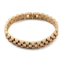 Золотой Ионное покрытие (ip) 304 браслет-цепочка из нержавеющей стали с толстыми звеньями, браслет-цепочка для часов для мужчин и женщин, золотые, 8-1/4 дюйм (21 см), 8x3.5 мм