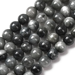 Pierre D'œil D'aigle Perles de l'oeil des brins de faucon naturel, pierre oeil d'aigle, ronde, Grade a, 8~8.5mm, Trou: 1mm, Environ 51 pcs/chapelet, 15.7 pouce (40 cm)