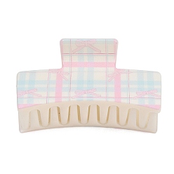 Tartan Пластиковые заколки-крабики с принтом, аксессуары для волос для женщин и девушек, шотландка, 86x42x41 мм