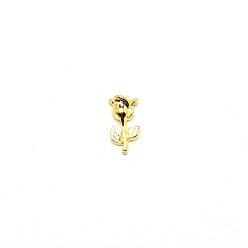 Золотой Кабошоны из сплава цветков розы, 3аксессуары для наполнителей d charms, для женского украшения ногтей, золотые, 9.5x5x3 мм