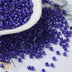 Dark Slate Blue Baking Paint Glass Seed Beads, Cylinder, Dark Slate Blue, 2.5x2mm, Hole: 1.4mm, about 45359pcs/pound
