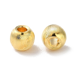 Real 18K Gold Plated Brass Beads, Round, Real 18K Gold Plated, 3.5x3mm, Hole: 1.5mm