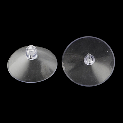 Clear Transparent PVC Suckers, Clear, 27x10mm, Hole: 4mm