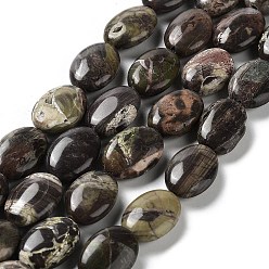 Wealth Stone Natural Wealth Stone Jasper Beads Strands, Flat Oval, 17.5~18x12.5~13x6mm, Hole: 1.2mm, about 22pcs/strand, 15.55''(39.5cm)