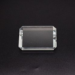 Clear Glass Paperweight, Rectangle, Clear, 100x70x15mm