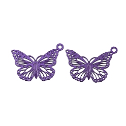 Сине-фиолетовый Аэрозольная краска 430 подвески из нержавеющей стали, бабочка, синий фиолетовый, 11x15x0.3 мм, отверстие : 1 мм