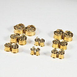 Золотой 304 из нержавеющей стали ухо пробки датчики, Каплевидный грибовидный туннельный расширитель уха для мужчин и женщин, золотые, 16 мм