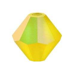 80310 20019 Citrine AB Matt Хрустальные бусины preciosa®, чешский хрусталь, биконус(451 69 302 рондель), 80310 20019 цитрин ab матовый, 4 мм, отверстие : 0.8 мм