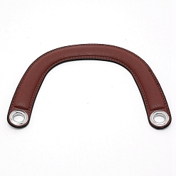 Coconut Brown Genuine Leather Bag Handle, Bag replacement Accessories, Coconut Brown, 13x19x0.6cm, Hole: 11mm