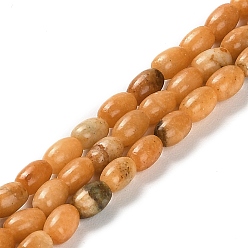 Orange Natural Dolomite Beads Strands, Dyed, Rice, Orange, 5.5~6x4.5mm, Hole: 1mm, about 68~69pcs/strand, 15.94~16.22 inch(40.5~41.2cm)