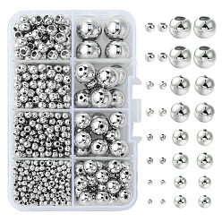 Платина 8 стили пластиковые бусины ccb, для изготовления ювелирных изделий DIY, круглые, платина, 3~14x2.5~12 м, отверстие : 1~7 мм