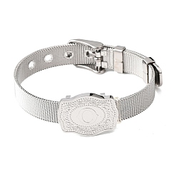 Letter O 304 Браслеты-цепочки из нержавеющей стали для часов (женские и мужские), овальный с буквой, цвет нержавеющей стали, Письмо O, 8.54 дюйм (21.7 см)