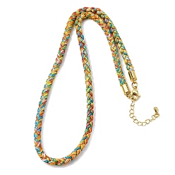 Dark Khaki 5M Braided Chinlon Cord Bracelets, with Brass Findings, Dark Khaki, 17.48~17.91x0.20 inch(44.4~45.5x0.5cm)
