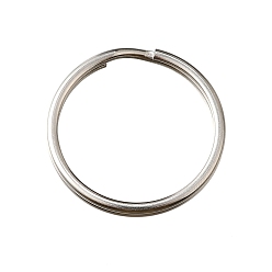 Нержавеющая Сталь Цвет Устойчивые к потускнению 304 разъемные кольца для ключей из нержавеющей стали, цвет нержавеющей стали, 30x1.8 мм