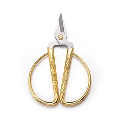 Golden Stainless Steel Scissors, with Zinc Alloy Handle, Golden, 12.6x8.2x0.85cm