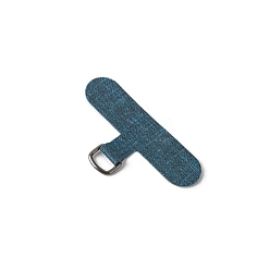 Стально-синий Нашивка на шнурок для мобильного телефона из ткани Оксфорд, Запасная часть соединителя ремешка для телефона, вкладка для безопасности сотового телефона, стальной синий, 6x1.5x0.065~0.07 см, Внутренний диаметр: 0.7x0.9 cm