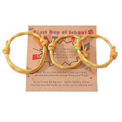 Сэнди Коричневый 3шт. 3 стили полиэстер браслеты для первого дня школы, набор семейных браслетов «мама, папа и я», с бумажной карточкой, песчаный коричневый, 4-3/4 дюйм (12 см)