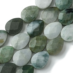 Jadeite Natural Myanmar Jadeite Beads Strands, Faceted, Teardrop, 20~20.5x15~15.5x6.5~7mm, Hole: 1mm, about 20pcs/strand, 15.94''(40.5cm)
