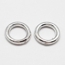 Platinum Alloy Round Rings, Soldered Jump Rings, Closed Jump Rings, Platinum, 18 Gauge, 7x1mm, Hole: 4.5mm, Inner Diameter: 4mm