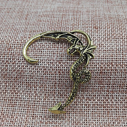 bronze Gothic Style Dragon Ear Cuff Earrings - Retro, Celebrity, Fashionable.