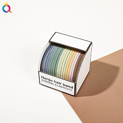 Boxed Twine - Basic Mixed Colors Chic Hair Ties for Women, Stylish Elastic Bands and Scrunchies Set