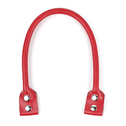 Red Leather Bag Strap, with Alloy Snap Buttons, for Bag Replacement Accessories, Red, 48.5x1.4x1.1cm