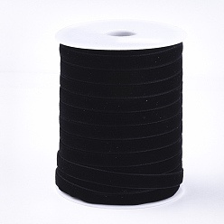Черный Benecreat 3/8 дюймовая односторонняя бархатная лента, чёрные, 3/8 дюйм (9.5 мм), около 50 ярдов / рулон