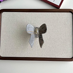 Серый Заколки-клочья из ацетата целлюлозы с бантом, аксессуары для волос для женщин и девочек, серые, 85x70 мм