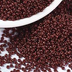 (RR4470) Дуракоат Окрашенный Непрозрачный Каштановый Миюки круглые бусины рокайль, японский бисер, 15/0, (rr 4470) непрозрачный бордовый, 15/0, 1.5 мм, отверстие : 0.7 мм, Около 5555 шт / 10 г