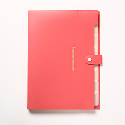 Светло-Коралловый Pp 8 карманы, расширяющие папку с файлами, a4 портативный держатель для документов формата Letter, с защелкой, для школы, офис, свет коралловый, 325x240 мм