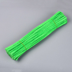 Lime Pipe Cleaners, DIY Chenille Stem Tinsel Garland Craft Wire, Lime, 300~305x5~7mm, about 95~100 strip/bundle
