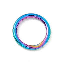 Rainbow Color 304 заклепки из нержавеющей стали, кольцо, Радуга цветов, 8x1 мм, внутренний диаметр: 6 мм