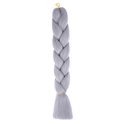 Silver Long Single Color Jumbo Braid Hair Extensions for African Style - High Temperature Synthetic Fiber